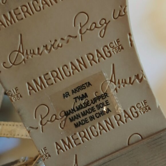 GUC American Rag Sandals Women's Set of 3 Size 7.5 Black Gold Brown - Picture 4 of 5